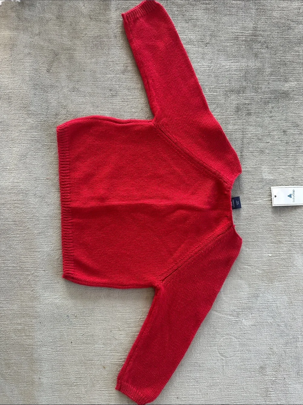 Raglan sleeve Red cardigan 3-6 months 23-27 in 12-17 lb